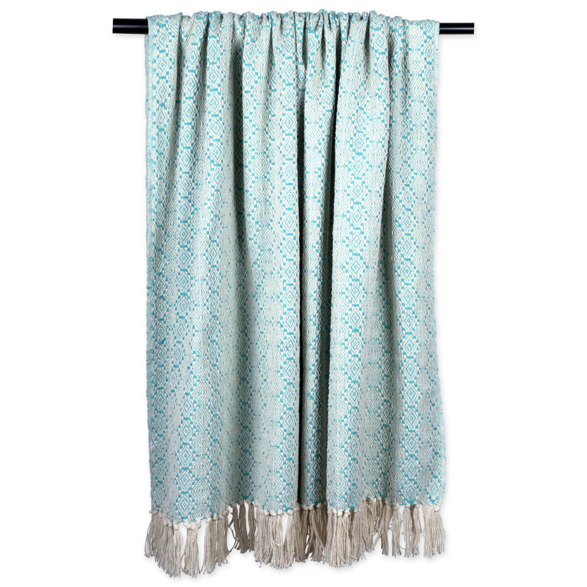 DII® Aqua Diamond Stitch Throw